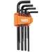 Long Hex Key Set, Metric, 10-Piece
